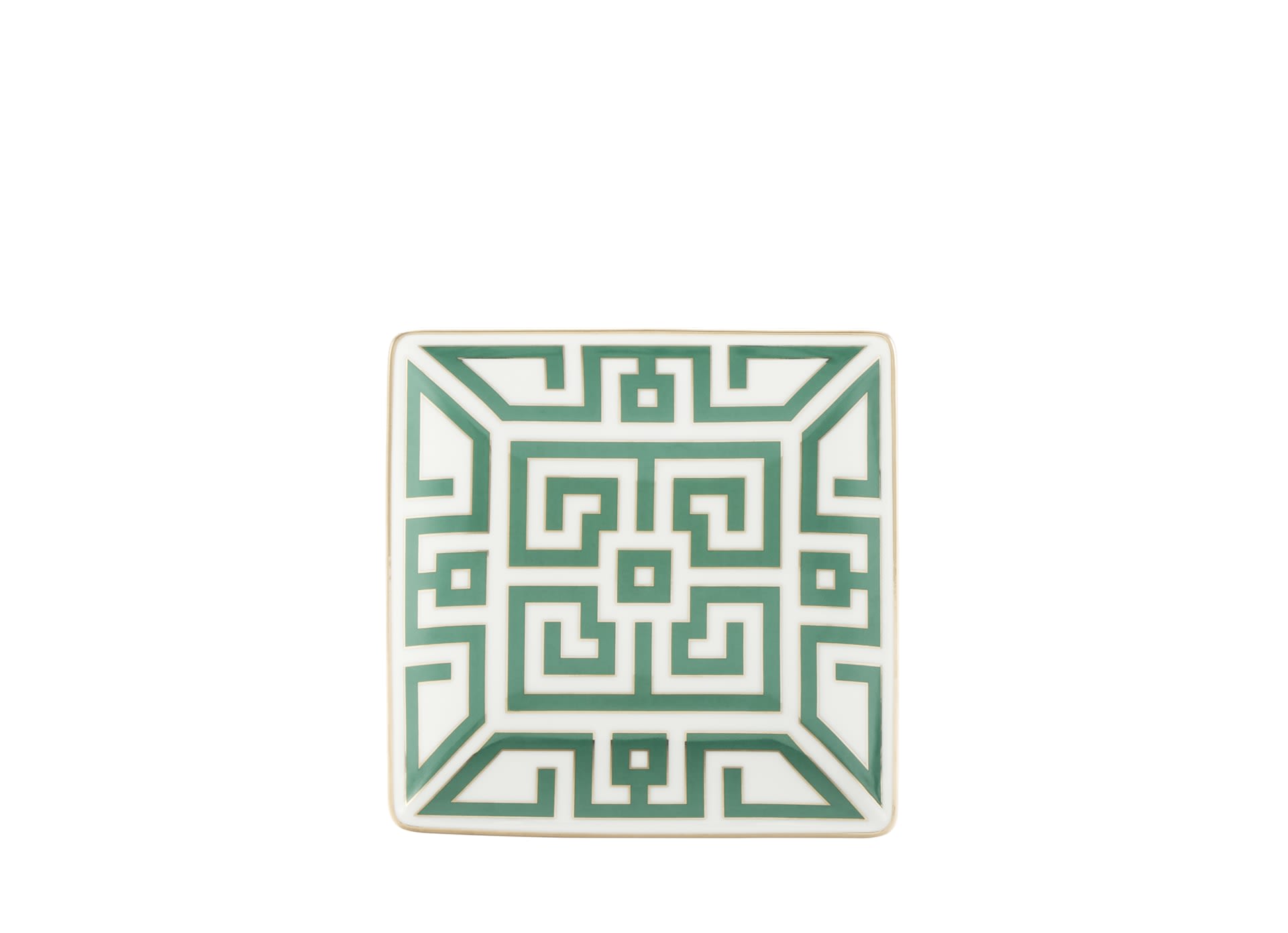 Green Change Tray in porcelain| Labirinto | GINORI 1735